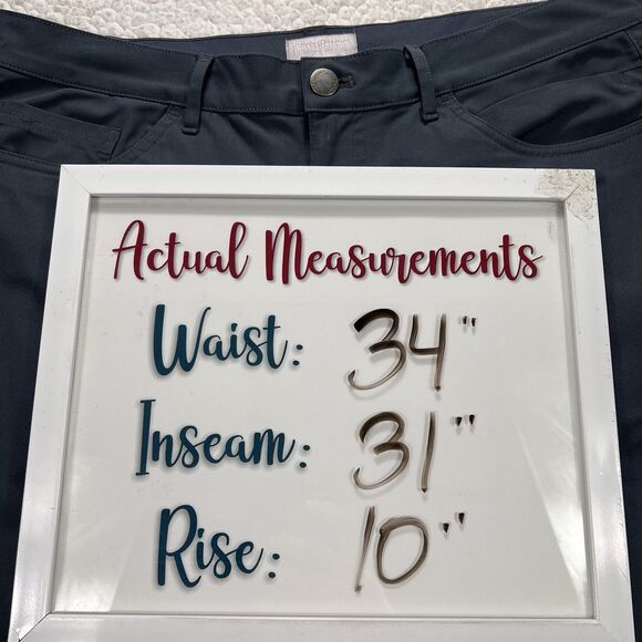 Hickey Freeman Dress Pants Men’s 34x32 (Actual 34x31) Navy Stretch Performance - Picture 12 of 12